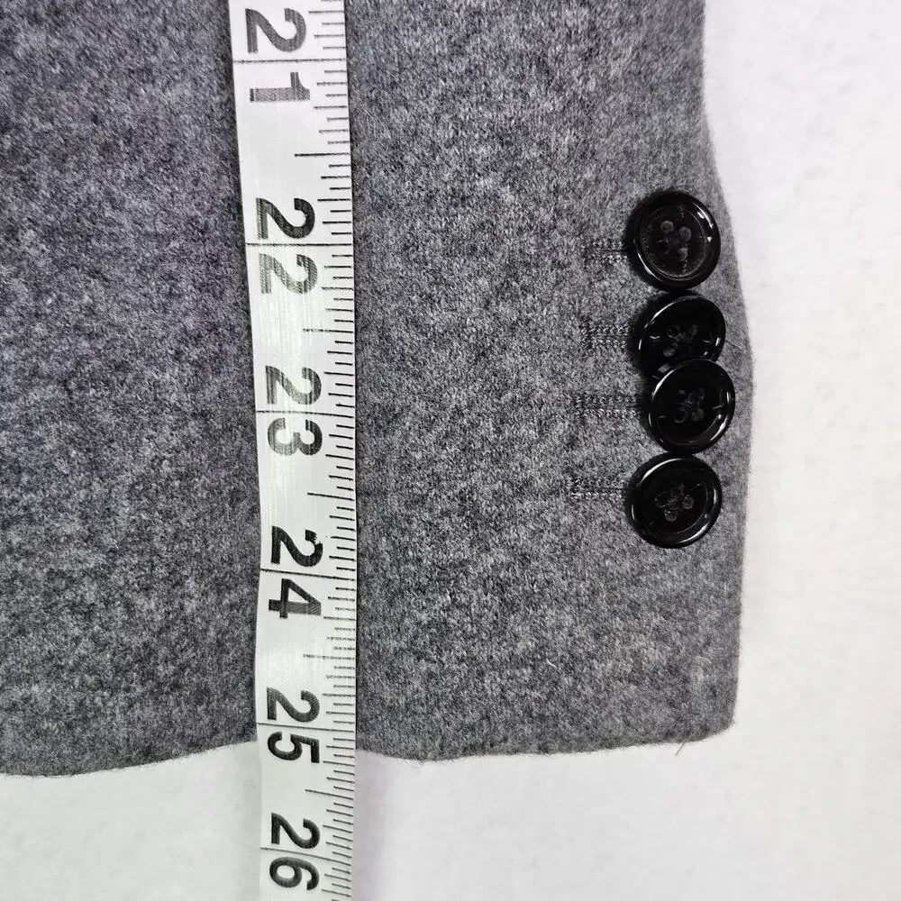 Banana Republic Blazer Mens 42R Slim Mario Bellucci Italian Wool Sport Coat Gray